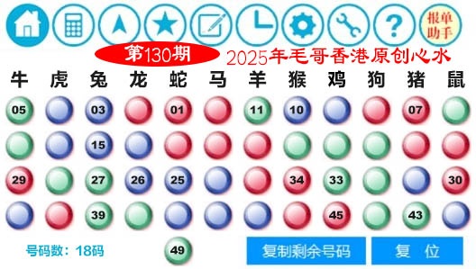 130期毛哥心水[图]